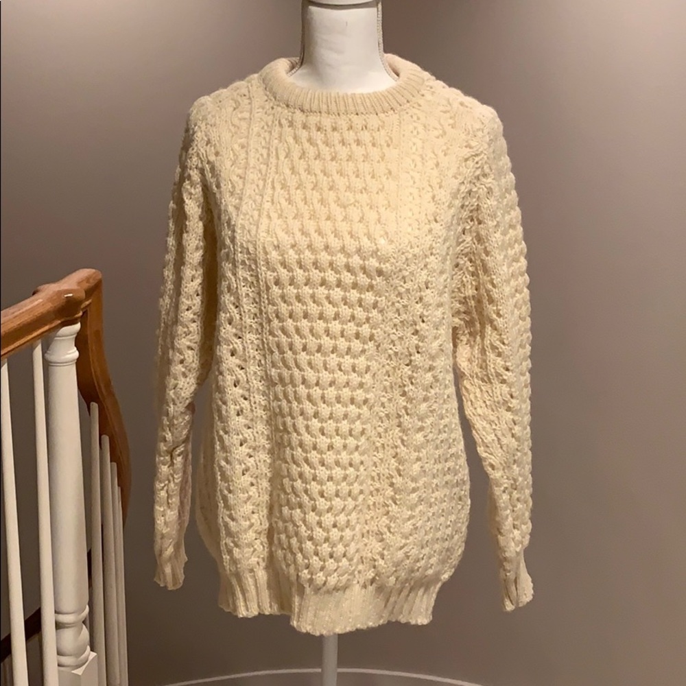 Quills Woollen Market cable sweater